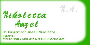 nikoletta amzel business card